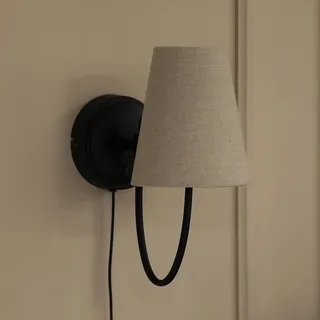 wandlamp Amar, beige/zwart, stekker, E14 by Markslöjd in Beige, Black – product photo 3 of 4