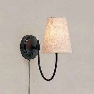 wandlamp Amar, beige/zwart, stekker, E14 by Markslöjd in Beige, Black – product photo 2 of 4