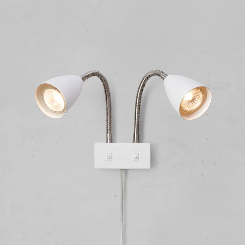 wandlamp Ciro, metaal, stekker, GU10 von Markslöjd in Weiß – Produktfoto