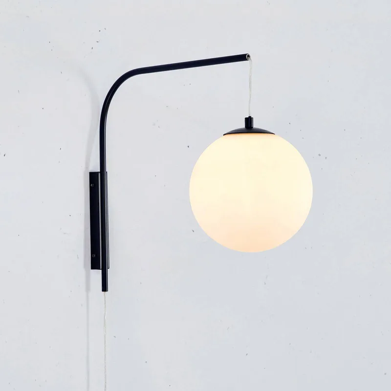 Wandlamp Dione, hoogte 40 cm Stekker från Markslöjd i Svart, Vit – produktbild 2 av 2