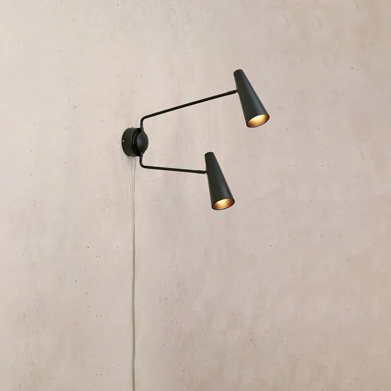 Wandlamp Peak, 2-lamps by Markslöjd in Black – product photo