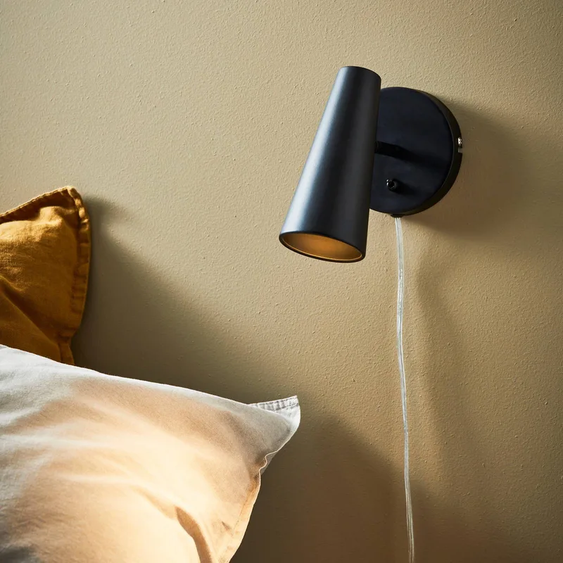 Wandspot Crest van metaal tuimelschakelaar de Markslöjd en Noir – photo du produit