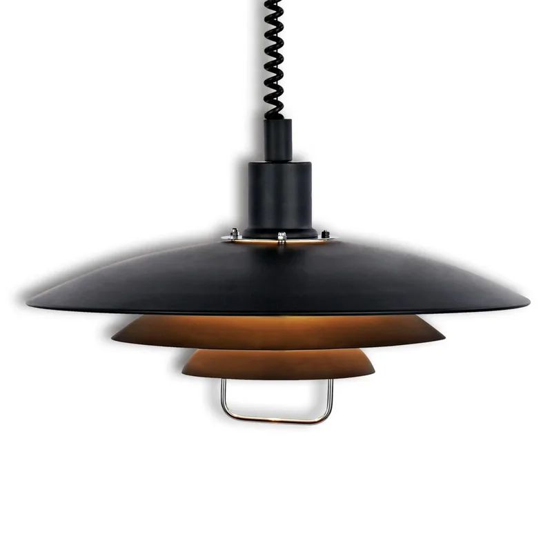 Zwarte hanglamp Kirkenes, in hoogte verstelbaar de Markslöjd en Noir, Chrome – photo du produit