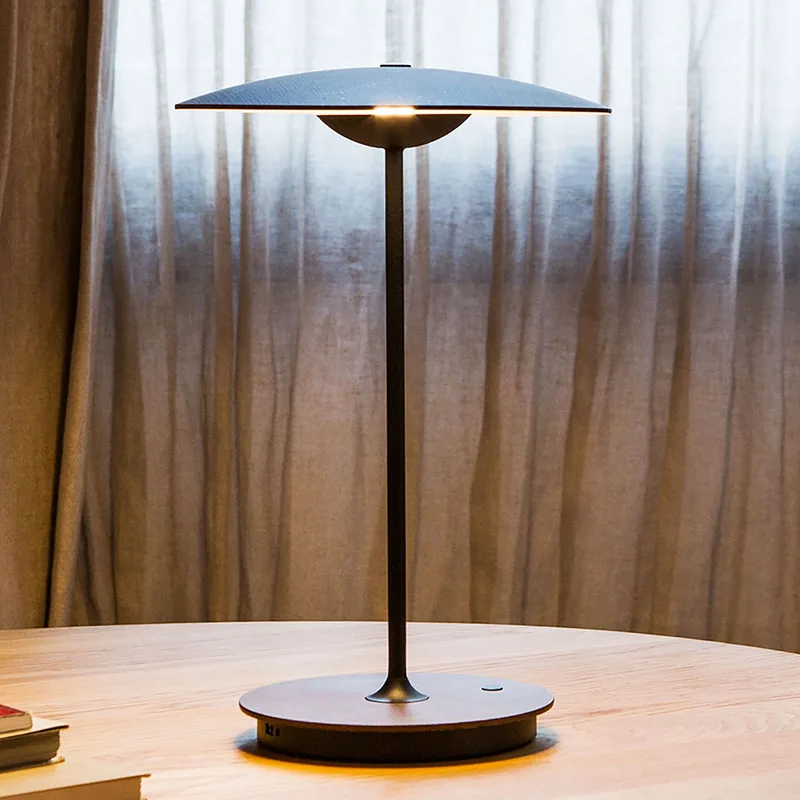 Ginger 20M tafellamp Portable Wenge - MARSET - Woonkamer - Designer - Hout - Met lampenkap by Marset – product photo