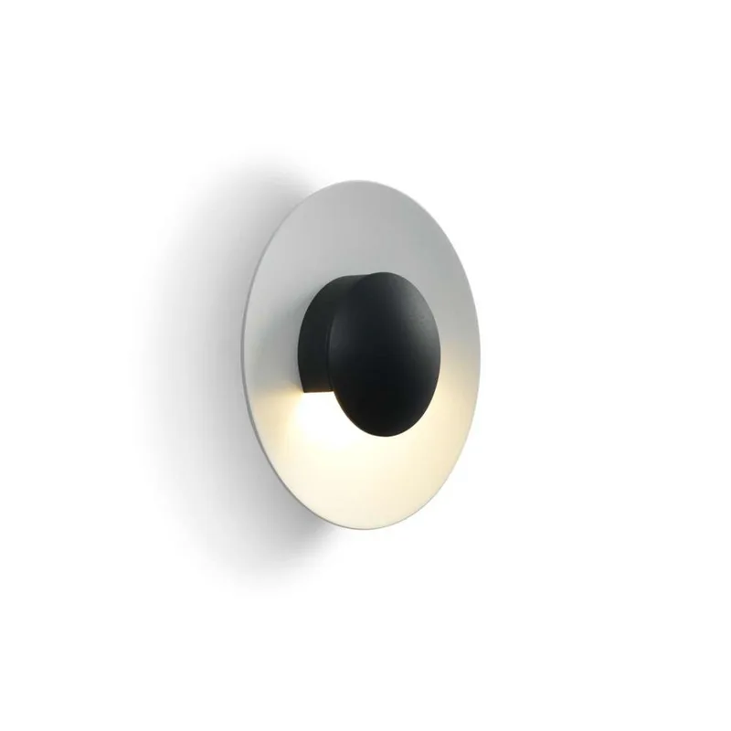 Ginger C32 buitenwandlamp zwart-wit - Marset - Terras - Aluminium by Marset – product photo