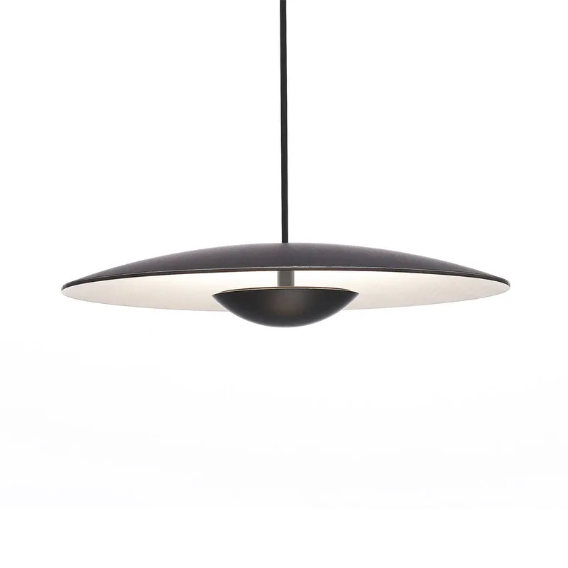 Ginger LED hanglamp Triac Ø32 cm wenge/wit by Marset in Wengé, wit, zwart – product photo