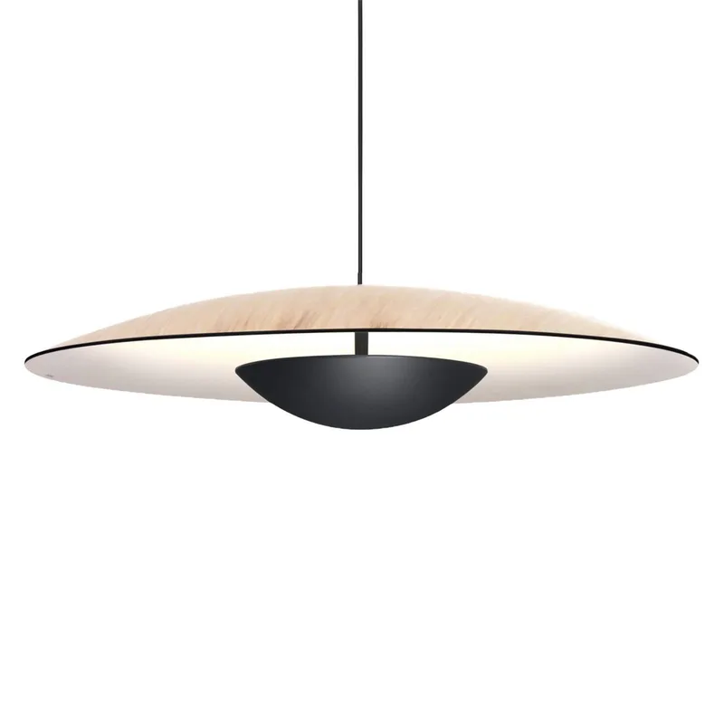 Ginger LED hanglamp Triac Ø42 cm eiken/wit fra Marset i Eikenhout, wit, zwart – produktbillede