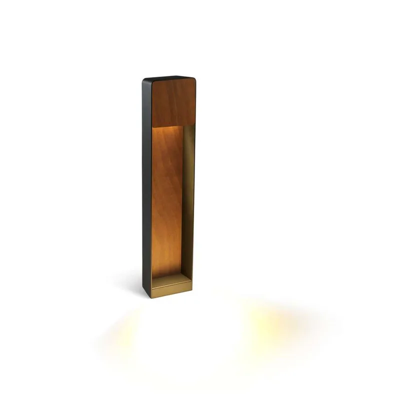 Lab B60 Bollard Graphite Grey/Rust Texture - Marset - Metaal van Marset – productfoto
