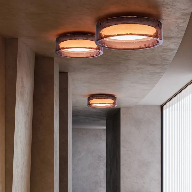 LED plafondlamp Ringo, Ø 90 cm, kunststof, CCT van Marset in Rosé – productfoto