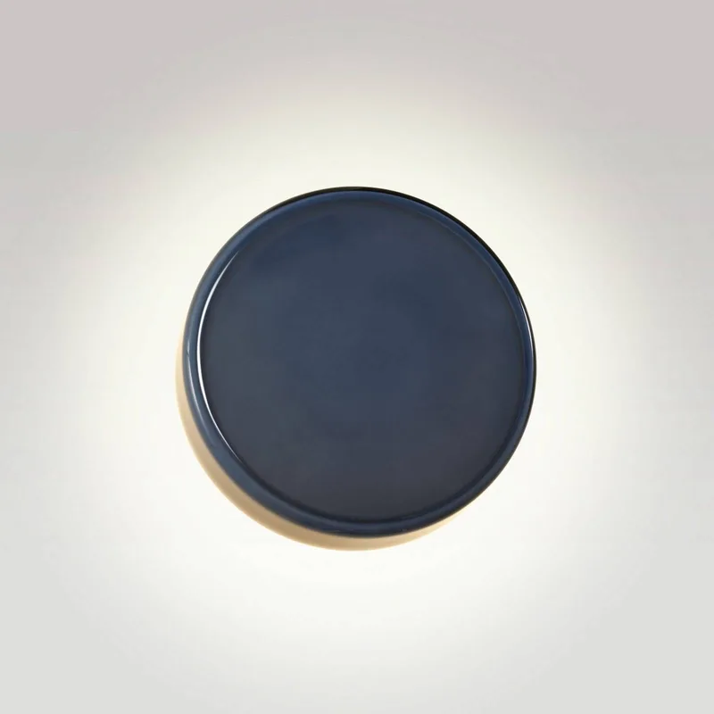 LED wandlamp Caramel, blauw, Ø 22 cm, TRIAC, glas de Marset en Blauw, zwart – photo du produit