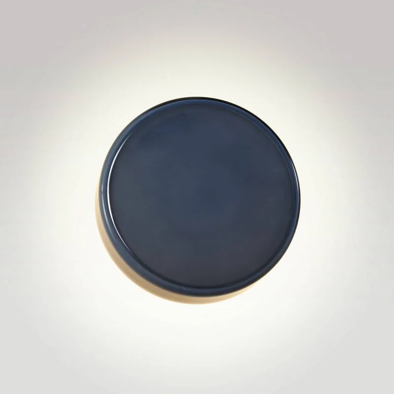 LED wandlamp Caramel, blauw, Ø 28 cm, TRIAC, glas de Marset en Blauw, zwart – photo du produit