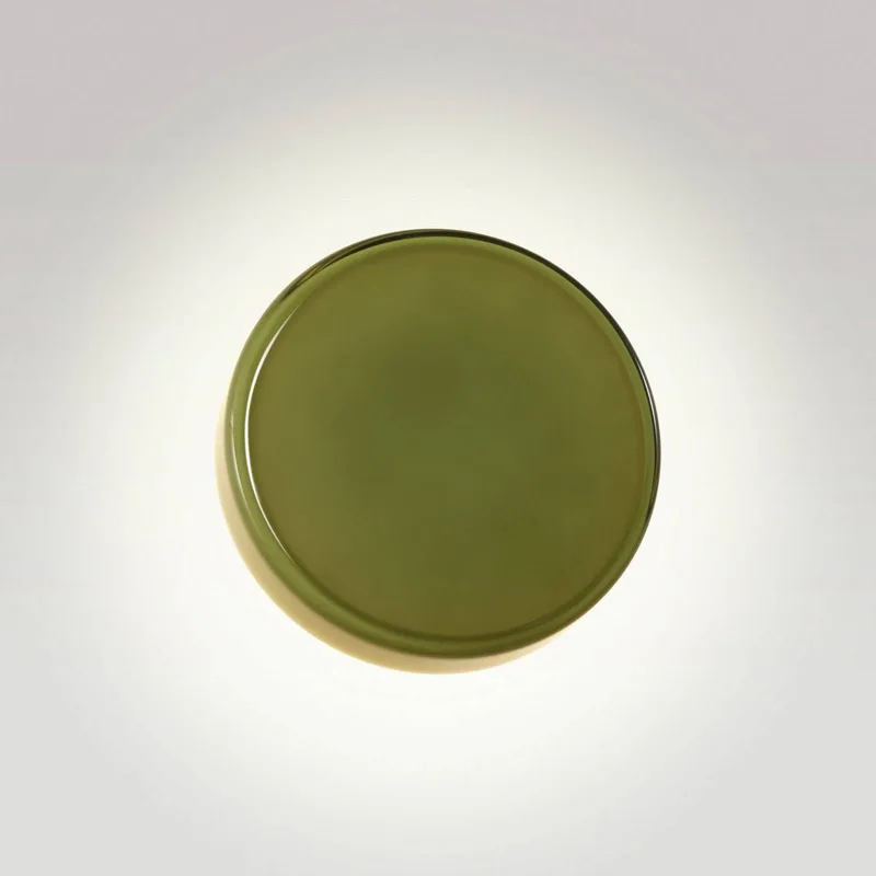 LED wandlamp Caramel, groen, Ø 22 cm, TRIAC, glas från Marset i Groen, zwart – produktbild