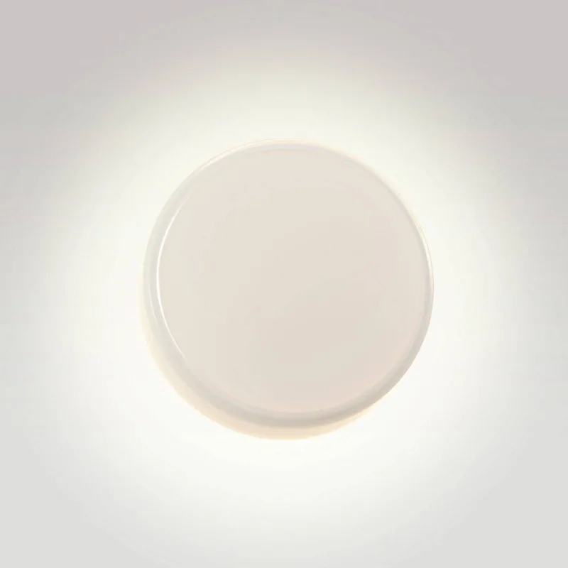LED wandlamp Caramel, opaal, Ø 38 cm, TRIAC, glas van Marset in Opaal, zwart – productfoto