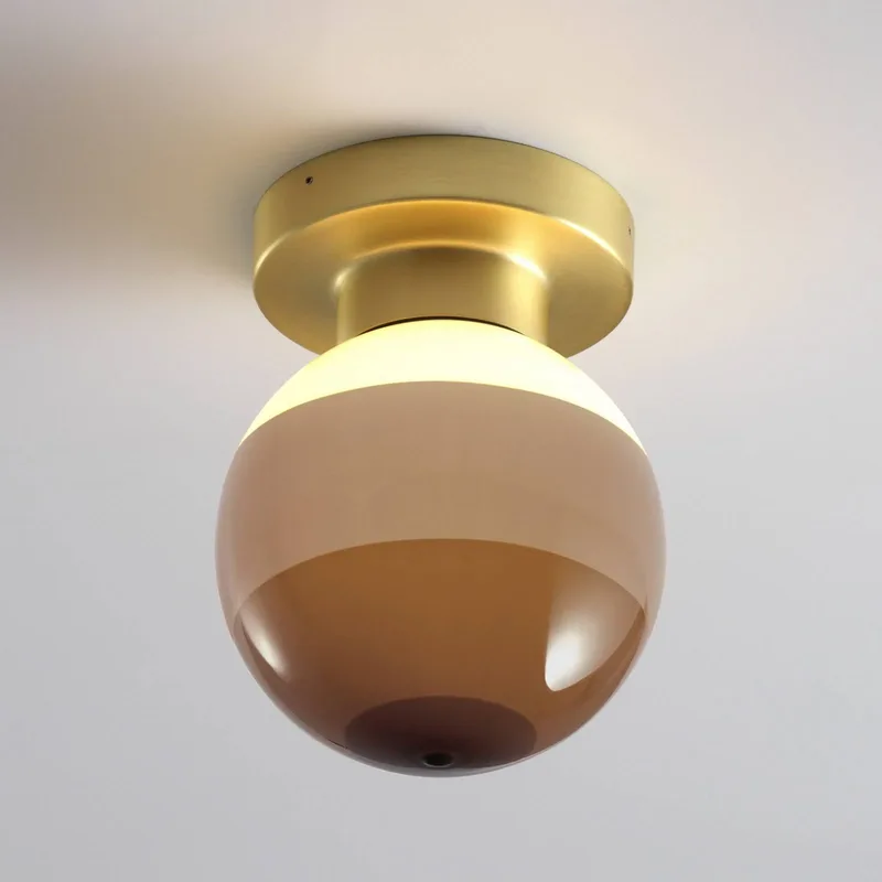 LED wandlamp Dipping Light A2, bruin/messing från Marset i Brun, Mässing – produktbild