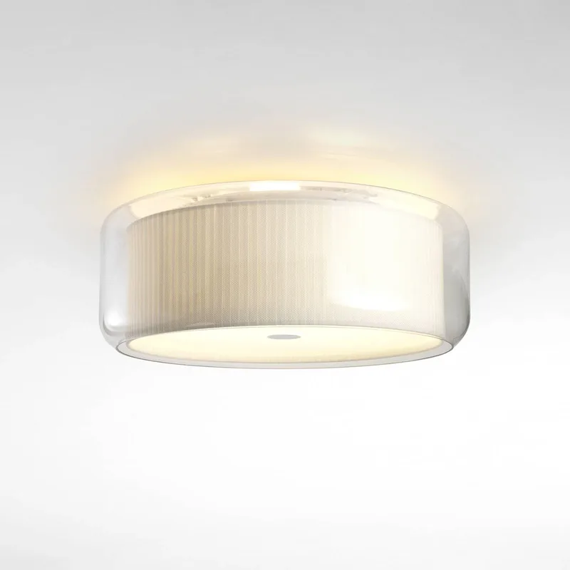 Mercer C plafondlamp van glas en katoen by Marset in Natuurlijk katoen – product photo