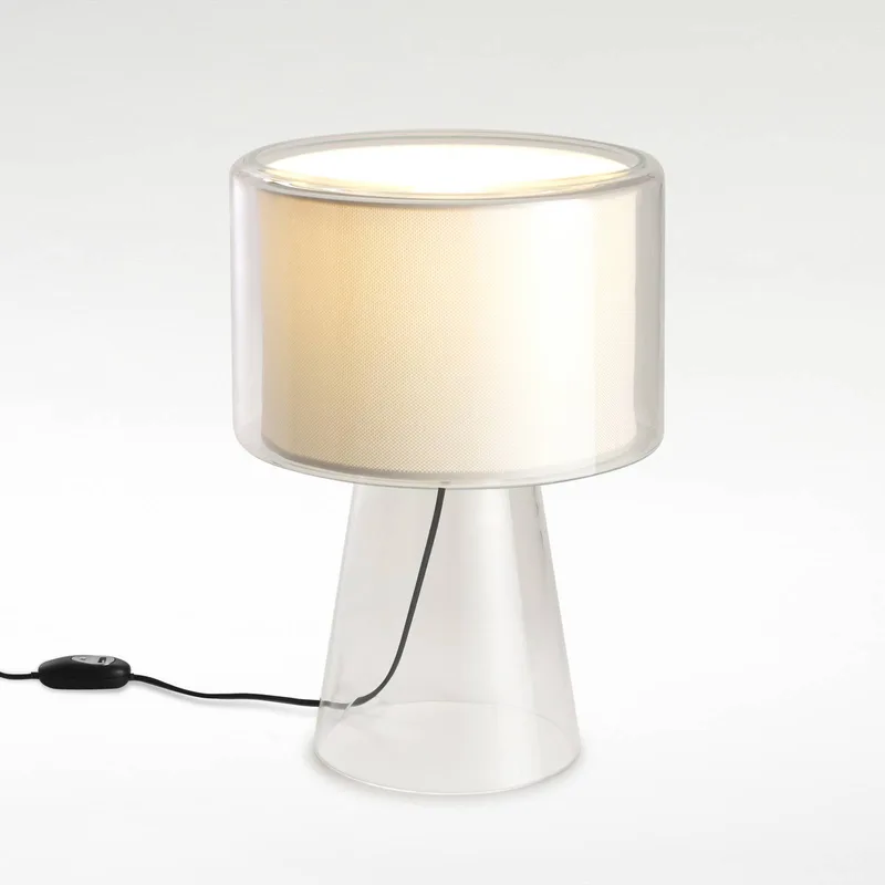 Mercer tafellamp, polyester, Ø 38 cm by Marset in Parelwit – product photo