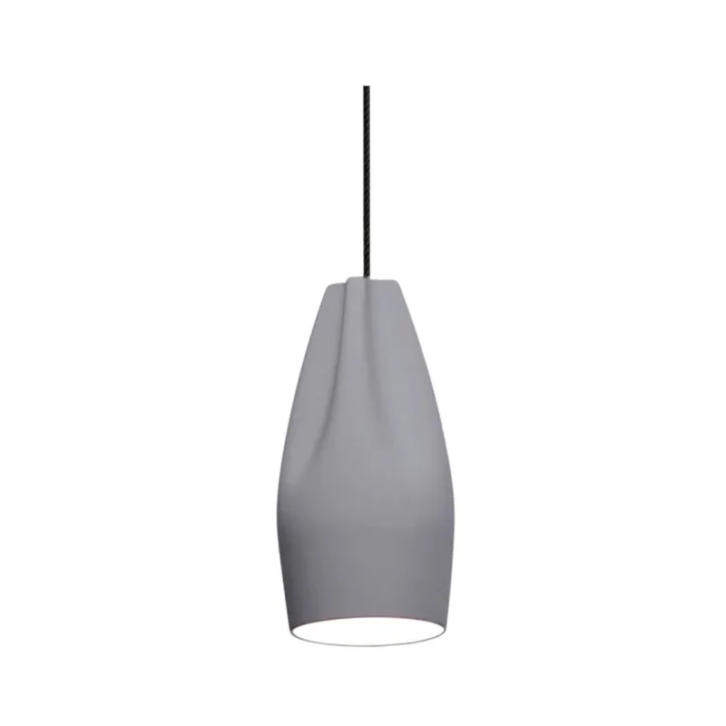 Pleat Box 13 Hanglamp E27 Grijs/Wit - Marset - Eetkamer - Keramiek van Marset – productfoto