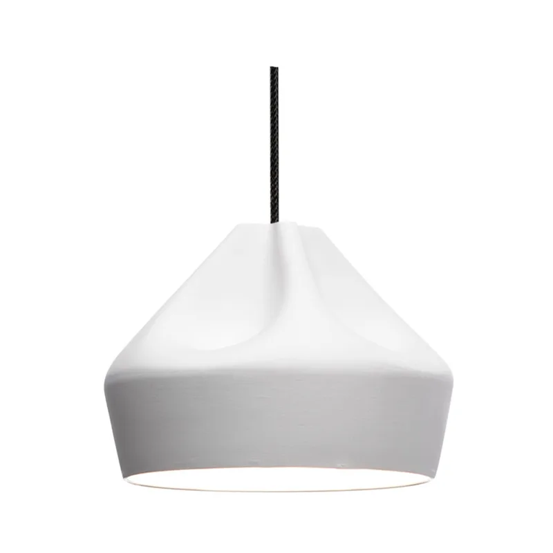 Pleat Box 24 LED Hanglamp Wit/Wit - Marset - Woonkamer - Keramiek van Marset – productfoto