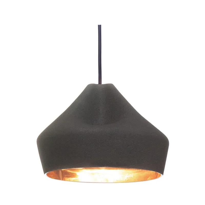 Pleat Box 24 LED Hanglamp Zwart/Goud - Marset - Woonkamer - Keramiek van Marset – productfoto