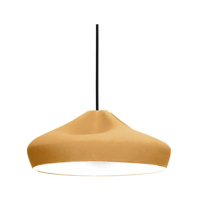 Pleat Box 36 LED Hanglamp Ocher/Wit - Marset - Woonkamer - Keramiek van Marset – productfoto