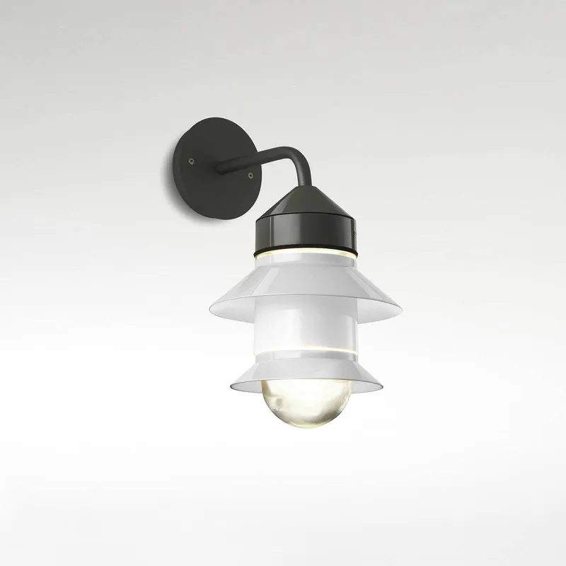 Santorini buitenwandlamp, IP65, wit van Marset in Wit (RAL 9003), transparant – productfoto