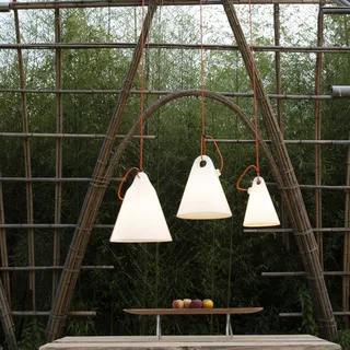 buiten hanglamp Trilly, stekker, Ø 45 cm van Martinelli Luce in Wit, Oranje – productfoto 5 van 5