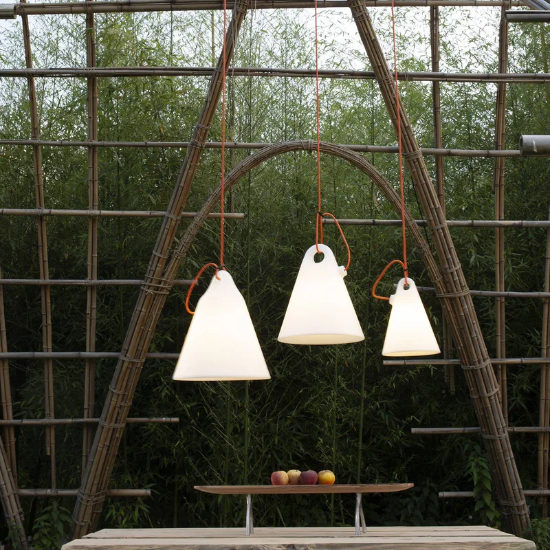 buiten hanglamp Trilly, stekker, Ø 45 cm van Martinelli Luce in Wit, Oranje – productfoto 5 van 5