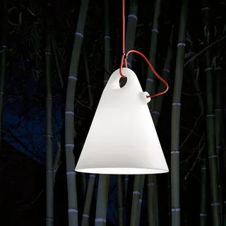 buiten hanglamp Trilly, stekker, Ø 45 cm van Martinelli Luce in Wit, Oranje – productfoto 2 van 5