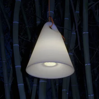 buiten hanglamp Trilly, stekker, Ø 45 cm van Martinelli Luce in Wit, Oranje – productfoto 4 van 5