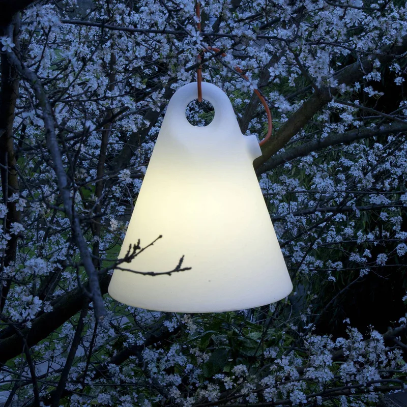 buiten hanglamp Trilly, stekker, Ø 45 cm by Martinelli Luce in White, Orange – product photo