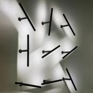 Colibrì wand 2-lamps zwart by Martinelli Luce in Black, Opaal – product photo 4 of 5