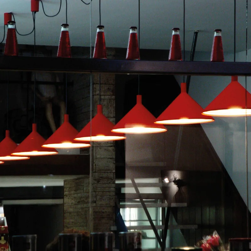 Cono hanglamp Ø 30 cm van Martinelli Luce in Rood – productfoto 3 van 3