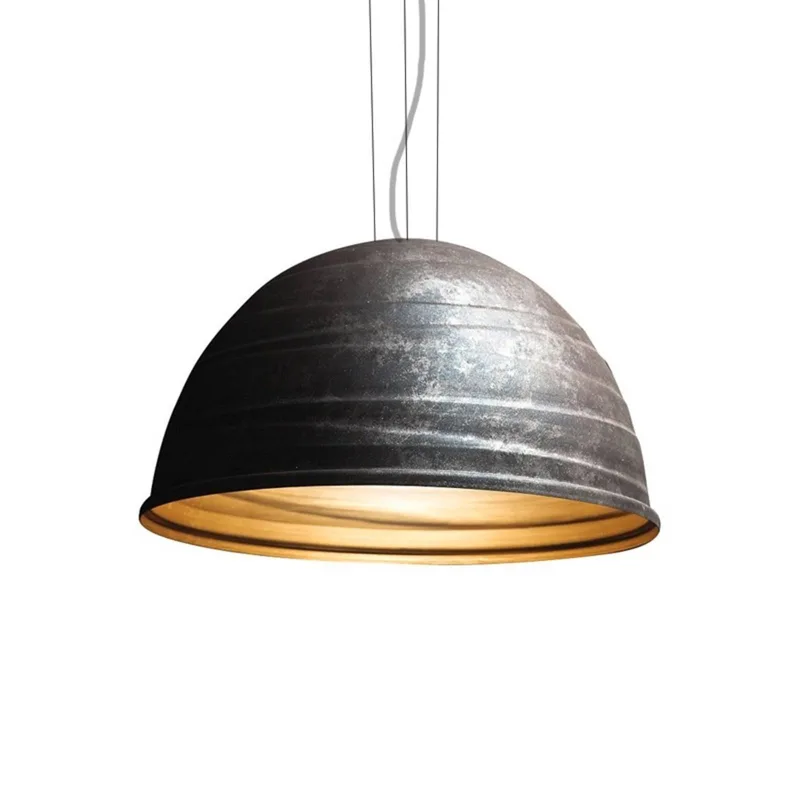 Glanzende hanglamp BABELE, 92 cm von Martinelli Luce in Zilvergrijs, Gold – Produktfoto