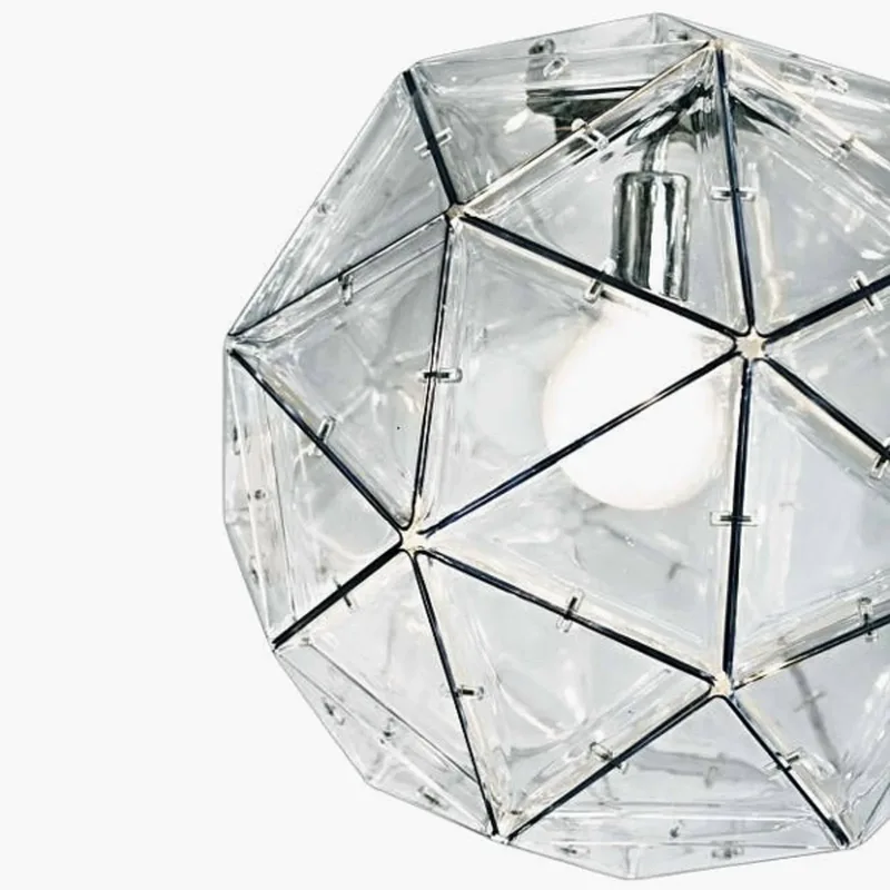 Hanglamp POLIEDRO von Martinelli Luce in Transparent, Grau – Produktfoto