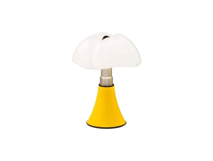 Lampe de table Pipistrello - Jaune - Acier inox brossé - Designer Gae Aulenti von Martinelli Luce – Produktfoto