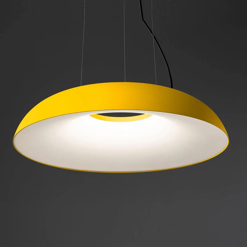 Maggiolone hanglamp 930 60cm geel van Martinelli Luce in Geel, Opaal – productfoto