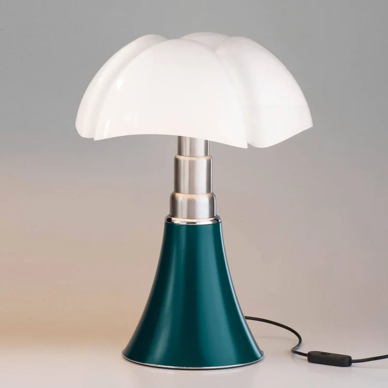 Minipipistrello tafellamp bruin by Martinelli Luce in Green, Roestvrijstaal gesatineerd, Opaalwit – product photo 2 of 4