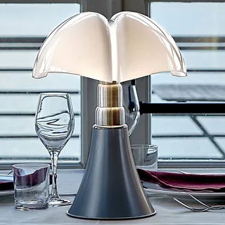 Minipipistrello tafellamp bruin by Martinelli Luce in Green, Roestvrijstaal gesatineerd, Opaalwit – product photo 1 of 4