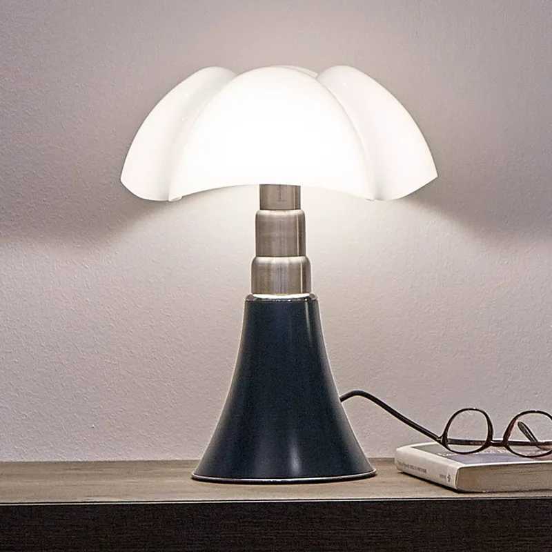 Minipipistrello tafellamp bruin by Martinelli Luce in Green, Roestvrijstaal gesatineerd, Opaalwit – product photo 4 of 4