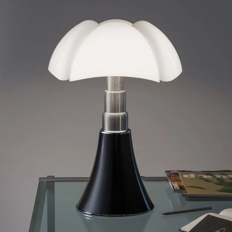 Pipistrello CCT Casambi bruin by Martinelli Luce in Donkerbruin, Roestvrijstaal gesatineerd, Opaalwit – product photo