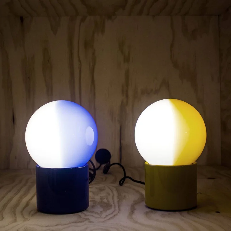 Pulce tafellamp, blauw by Martinelli Luce in Blue, Opaal – product photo 3 of 4