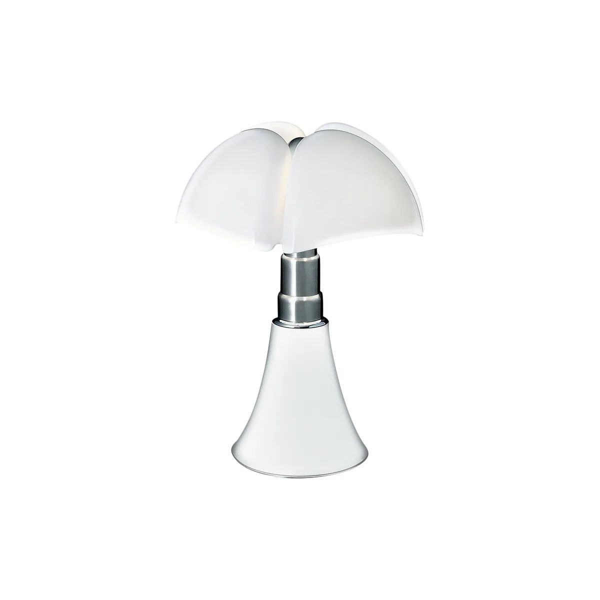 Tischleuchte Pipistrello - Weiß - galvanisierter Stahl - Designer Gae Aulenti by Martinelli Luce – product photo