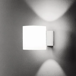 Tube wandlamp, glazen kap 10 cm fra Martinelli Luce i Hvid – produktbillede 1 af 5