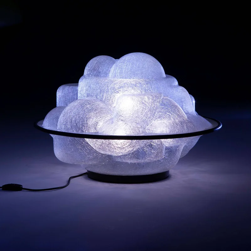 Vloerlamp Profiterolle als lichtdecoratie van Martinelli Luce in Transparant, Zwart – productfoto 5 van 5