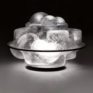 Vloerlamp Profiterolle als lichtdecoratie van Martinelli Luce in Transparant, Zwart – productfoto 2 van 5