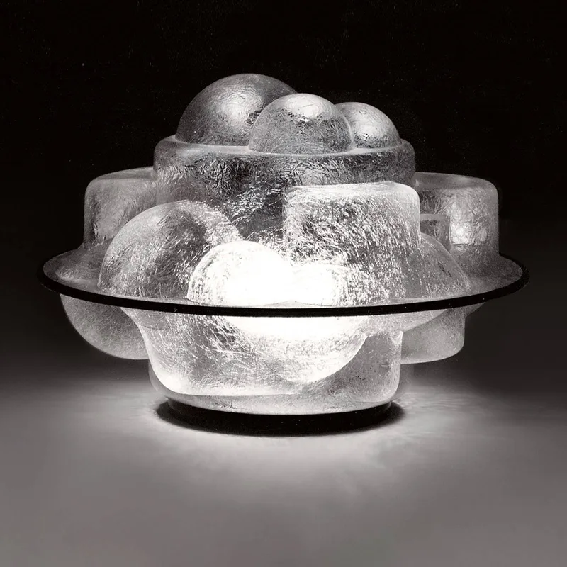 Vloerlamp Profiterolle als lichtdecoratie van Martinelli Luce in Transparant, Zwart – productfoto 2 van 5