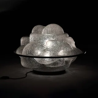 Vloerlamp Profiterolle als lichtdecoratie van Martinelli Luce in Transparant, Zwart – productfoto 4 van 5