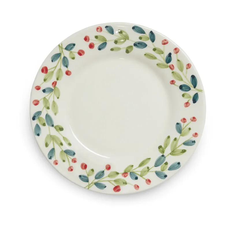 Basic Weihnachtsteller Ø 21 cm Weiß-Multi von Mateus – Produktfoto