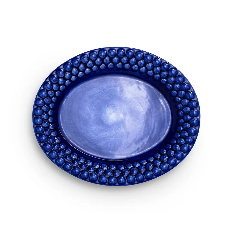 Bubbles ovaler Teller 20cm Blau von Mateus – Produktfoto