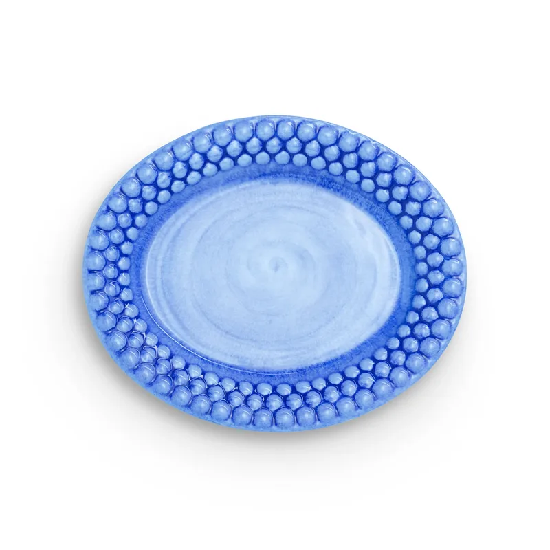 Bubbles ovaler Teller 20cm Hellblau by Mateus – product photo